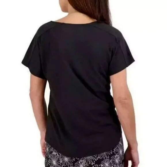 👚3 FOR $20👚NEW Tranquility Colorado Clothing Solid V-neck short sleeve shirt - Picture 2 of 2